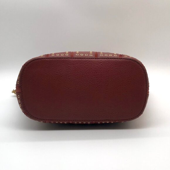 Michael Kors Brick Leather Brooklyn Grommet Feed Crossbody Bag - Picture 5 of 11